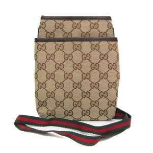 Gucci Web Strap Zip Messenger Bag Gg #251211G52B